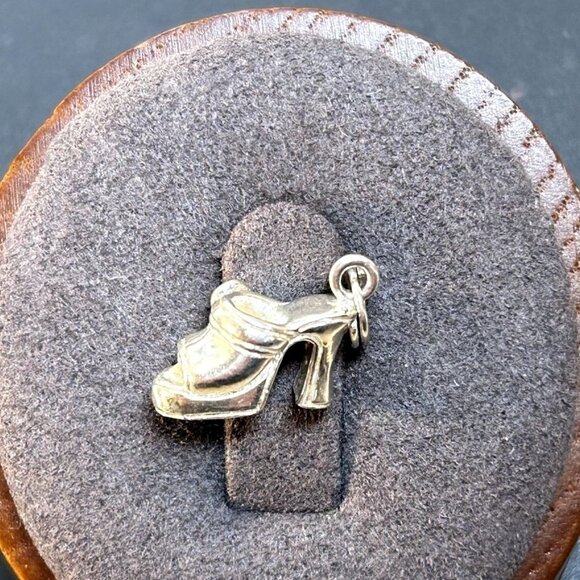Jewelry - Solid Sterling Silver 925 High Heel Shoe Charm .50" Long Split Ring